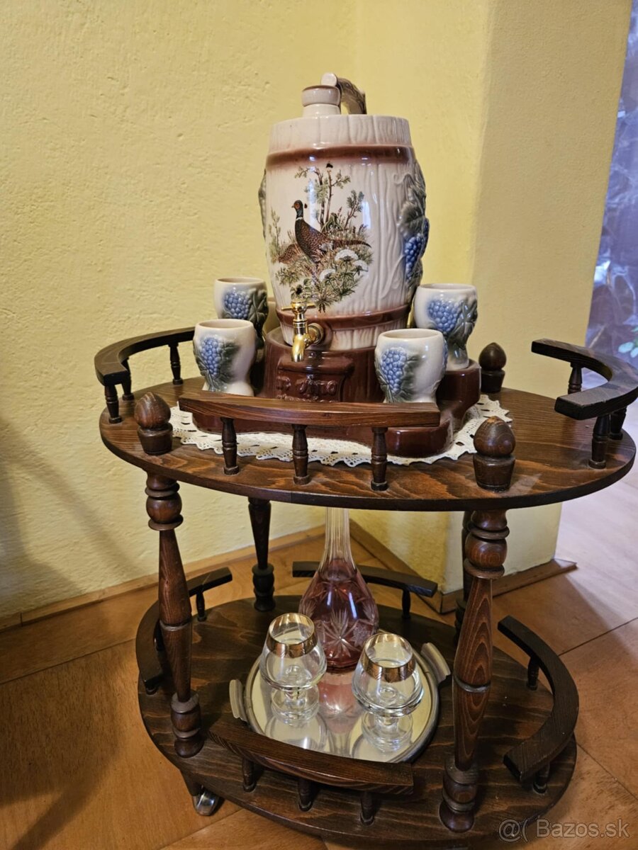 Súdok s pohárikmi - keramický - 4