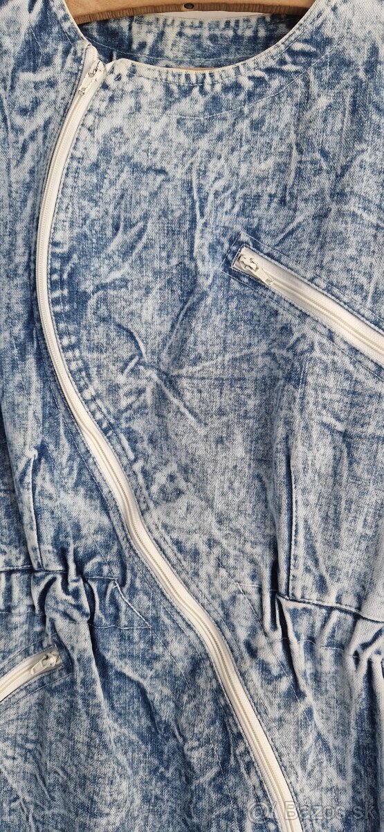 Denim šaty, pletené šaty - 4