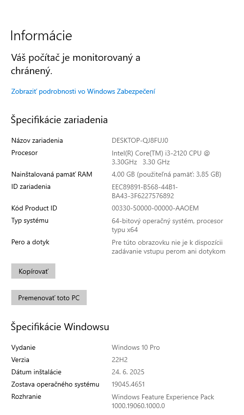 Predám Lenovo ThinkCentre – i3-2120, 4GB RAM, SSD+HDD - 4