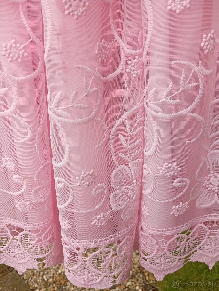 Ružové šaty dievča+ biele tielka 5 - 4