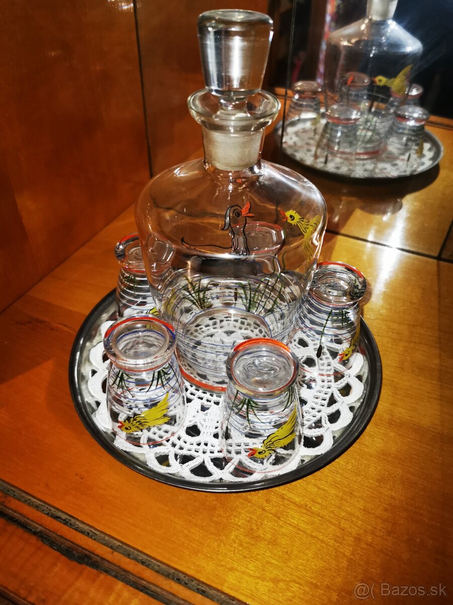 Retro set pohárov s karafou - 4