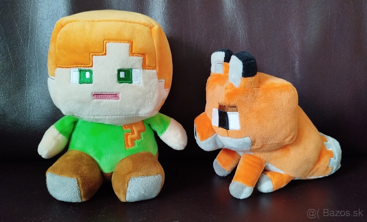 Plyšáky Minecraft Alex a líška v top stave - 4