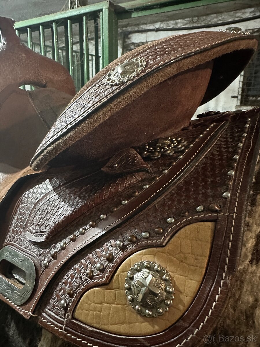 Westernové sedlo barell - 4