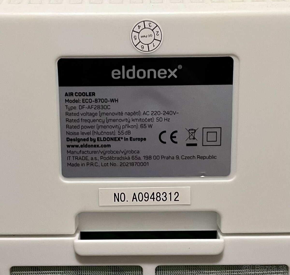 Eldonex Air Cooler ECO-8700-WH - 4