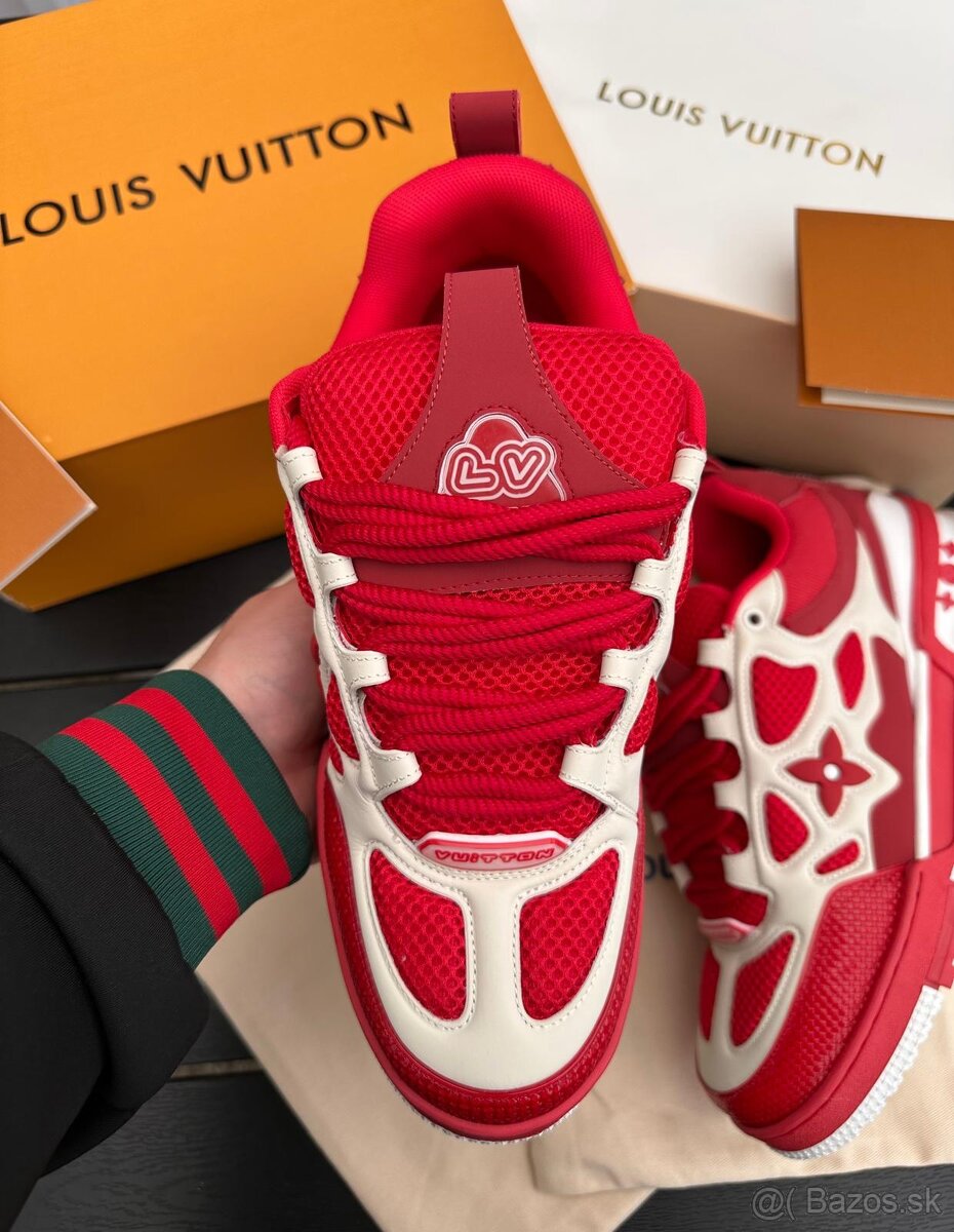 Louis Vuitton tenisky RED komplet balenie - 4