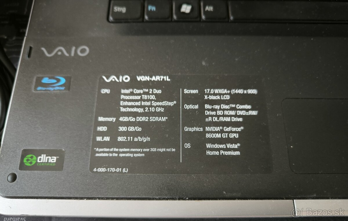 SONY VAIO VGN-AR71L, REZERVOVANÉ - 4