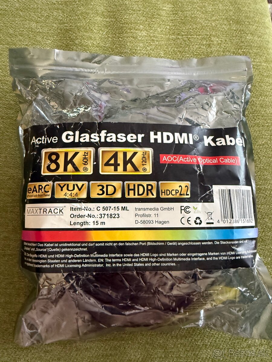 HDMI optický kábel 15m, 8K - 4