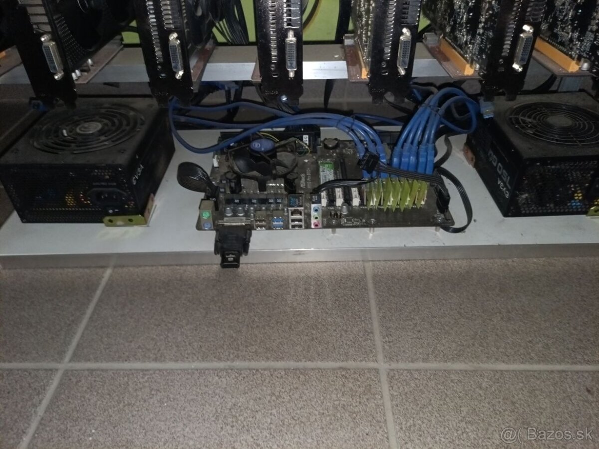 Predám mining RIG - 8 GPU - 4