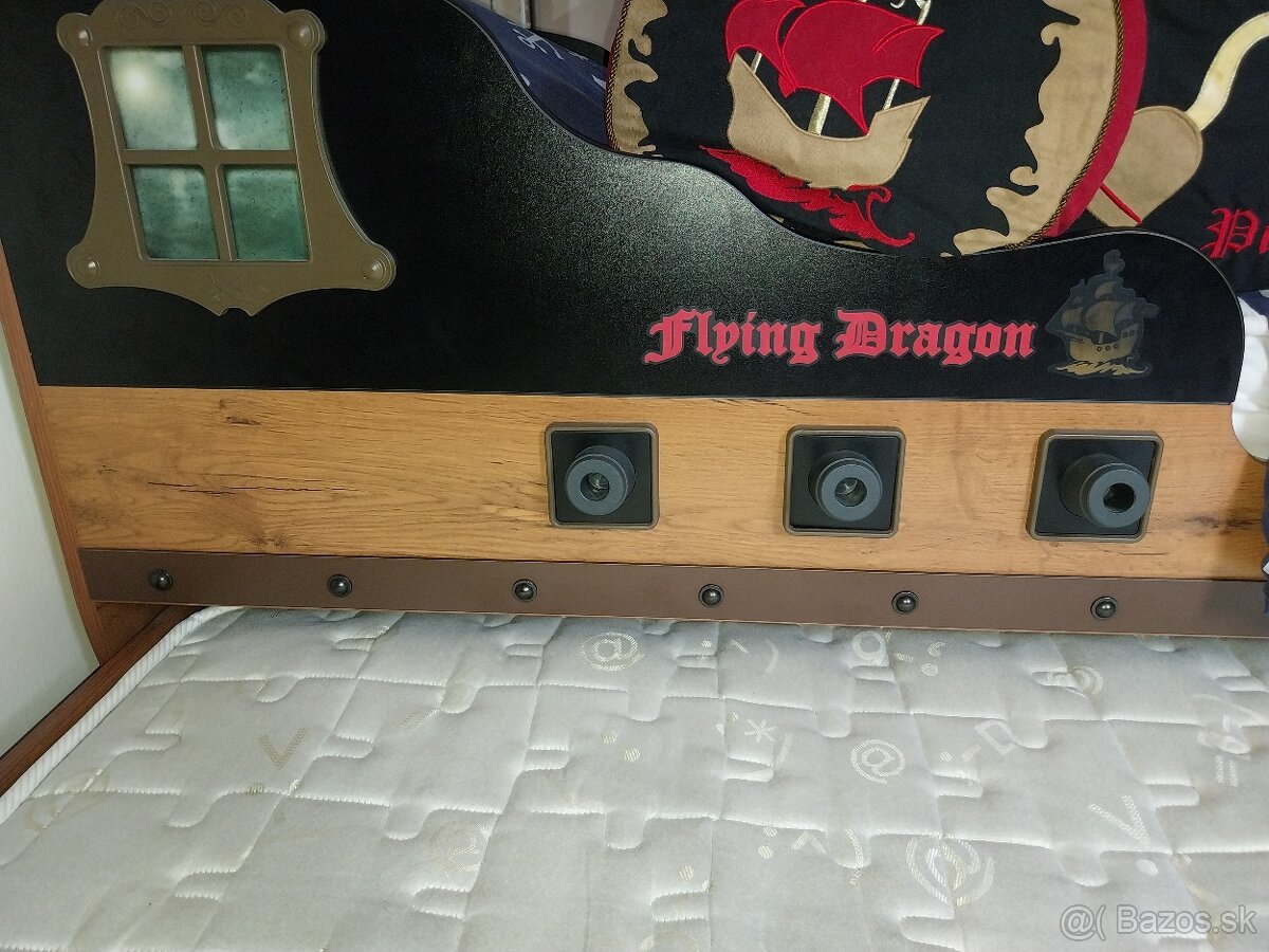 Pirátska detská posteľ Black Pirate CILEK - 4
