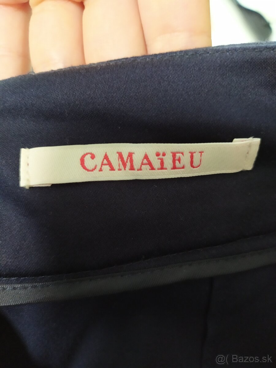 Elegantná tmavomodrá sukňa Camaieu - 4