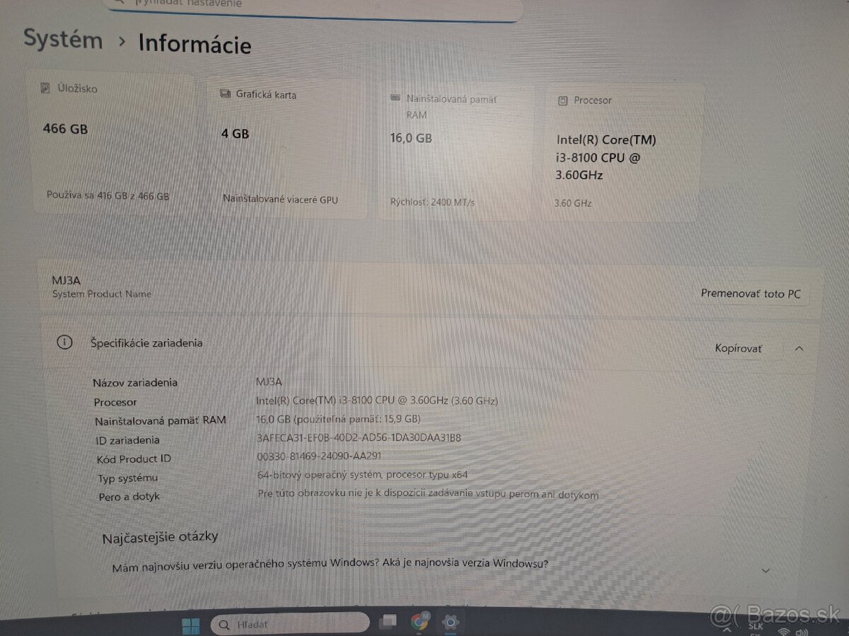 Predám herný PC + 24" – komplet set - 4