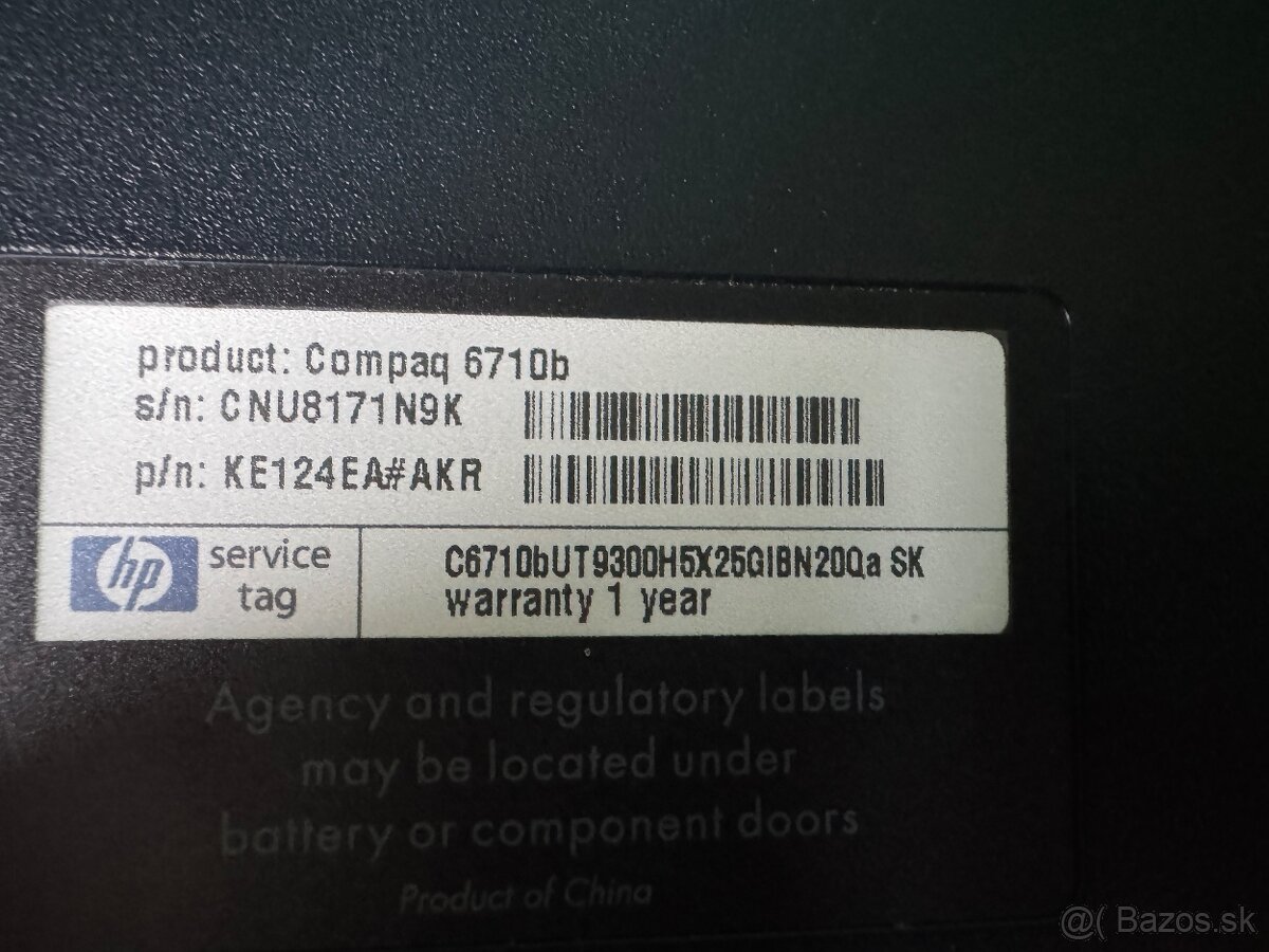 Notebook HP Compaq 6710b - 4