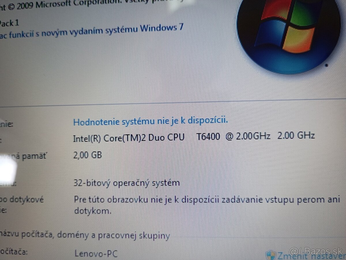 predám notebook LENOVO G530 , Windows 7 32bit - 4