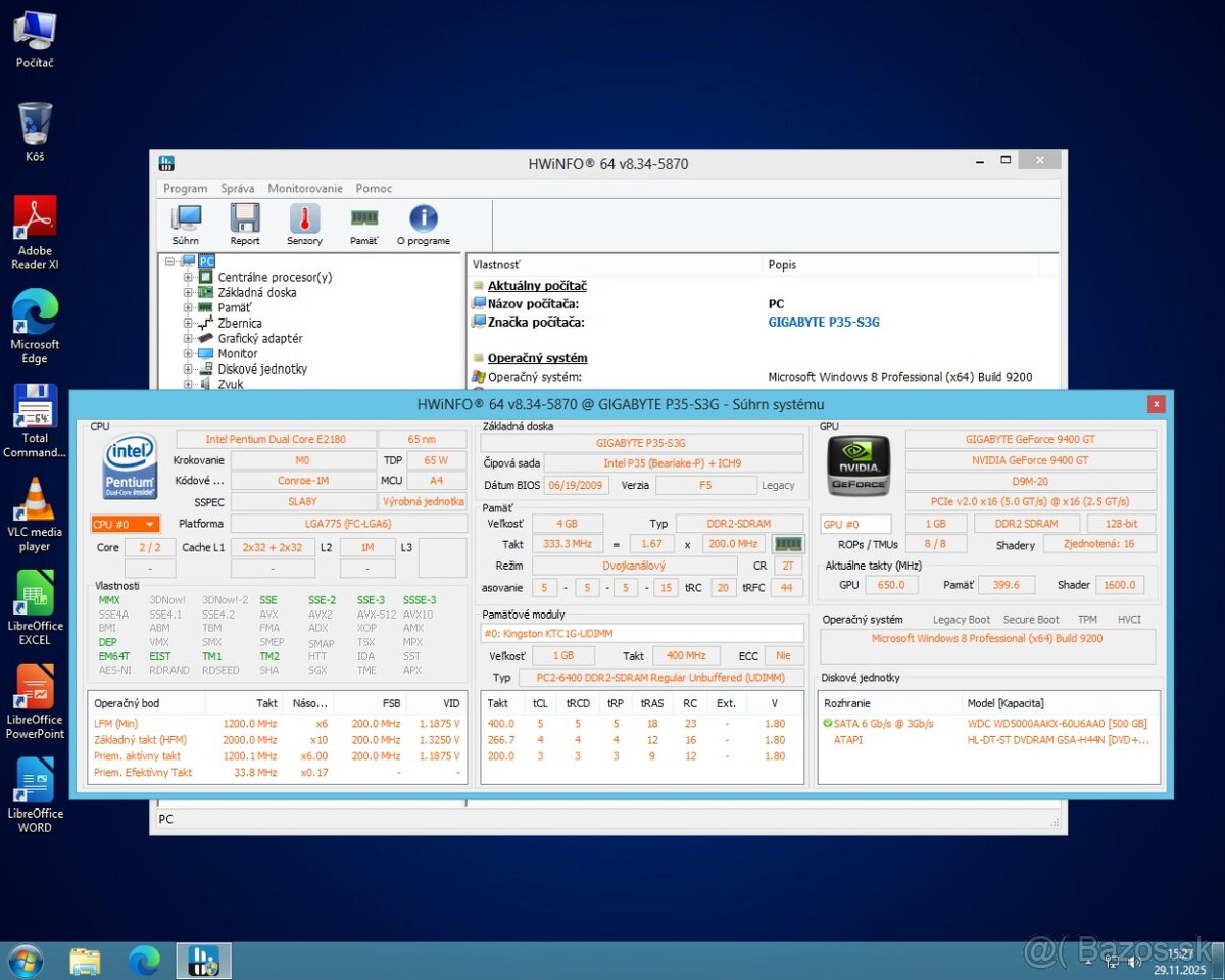 starší PC na internet, dokumenty, hry, pre nenáročného - 4