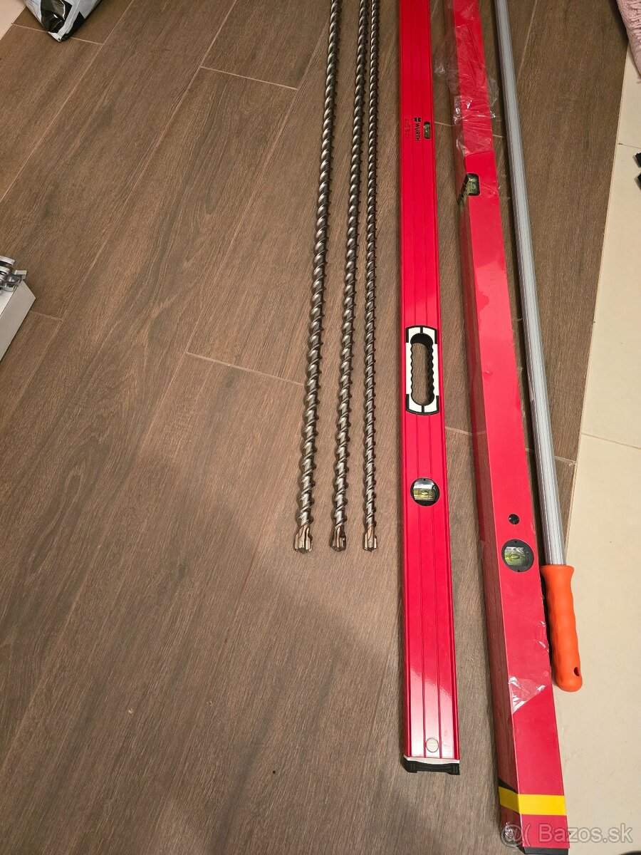 Wurth SDS MAX vrtáky d132mm vodováhy vodiaca lišta - 4