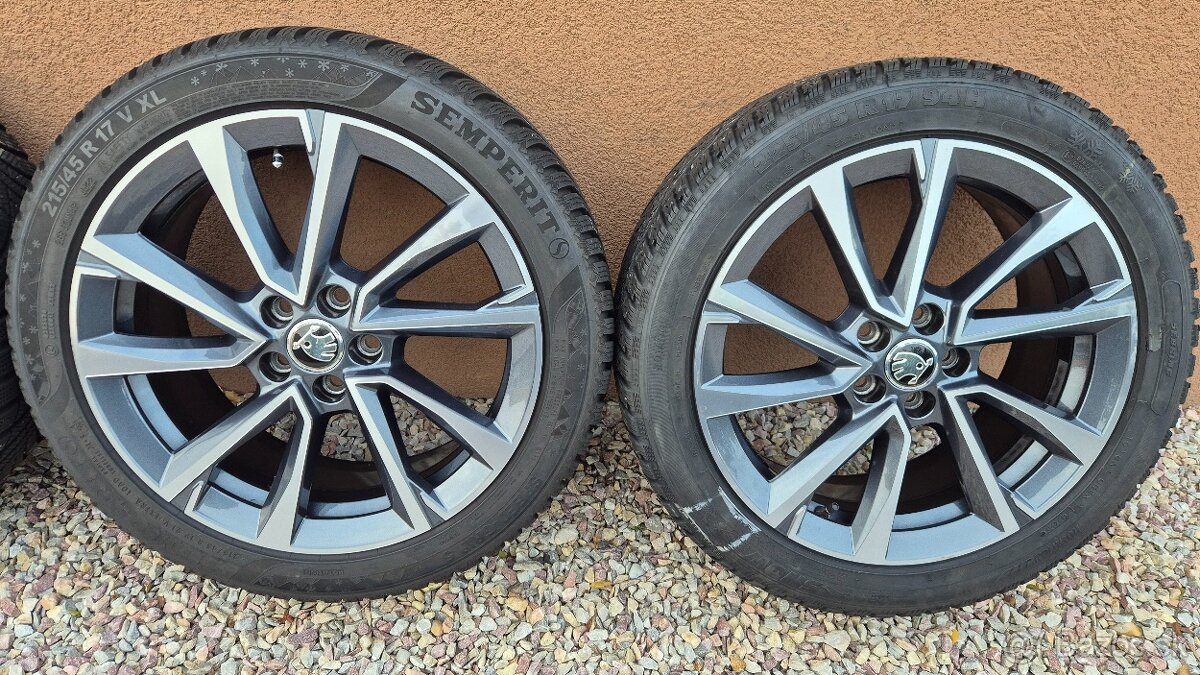 Predam krasne kolesá Škoda 5x100 r17+zimne pneumatiky - 4