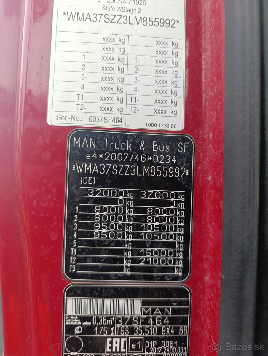 Třístranný sklápěč MAN TGS 35.510 - 4