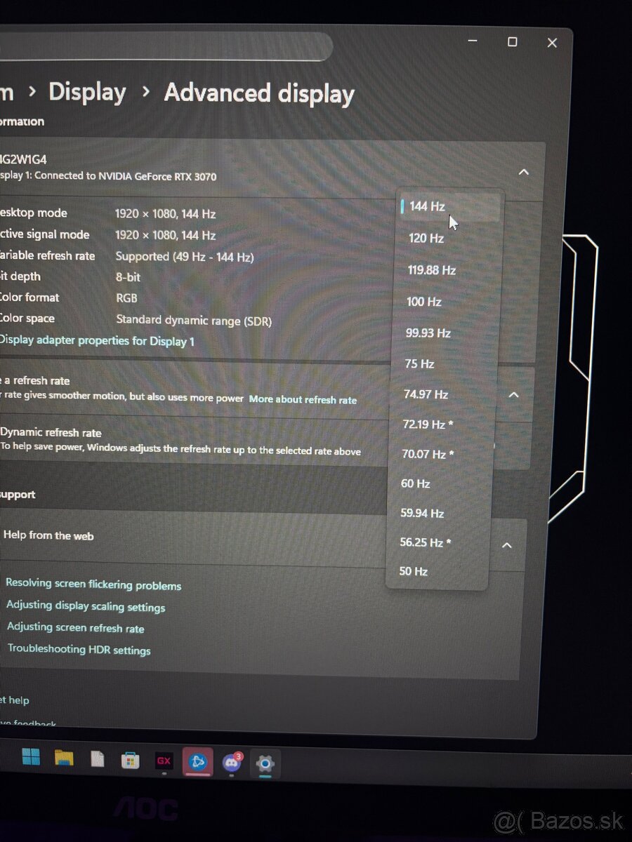 Herny Monitor AOC 24 144hz 1080p - 4