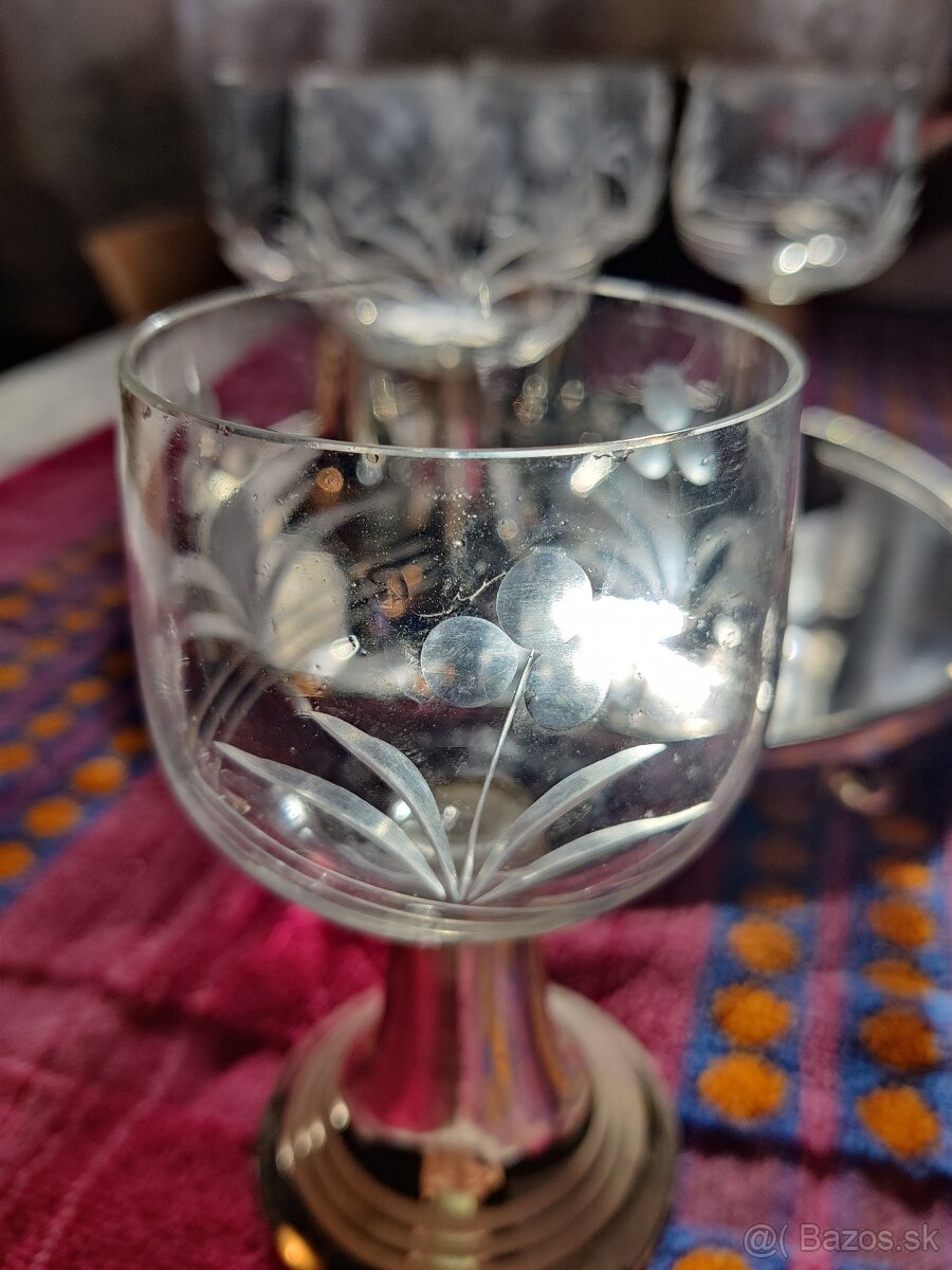 3 staré sady pohárov - 4