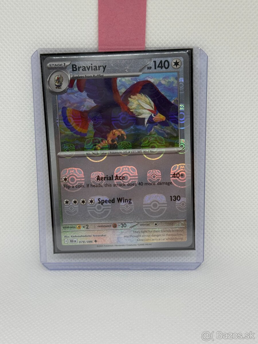 Pokémon karta Braviary 078/086 – EX až NM – ORIGINÁL - 4
