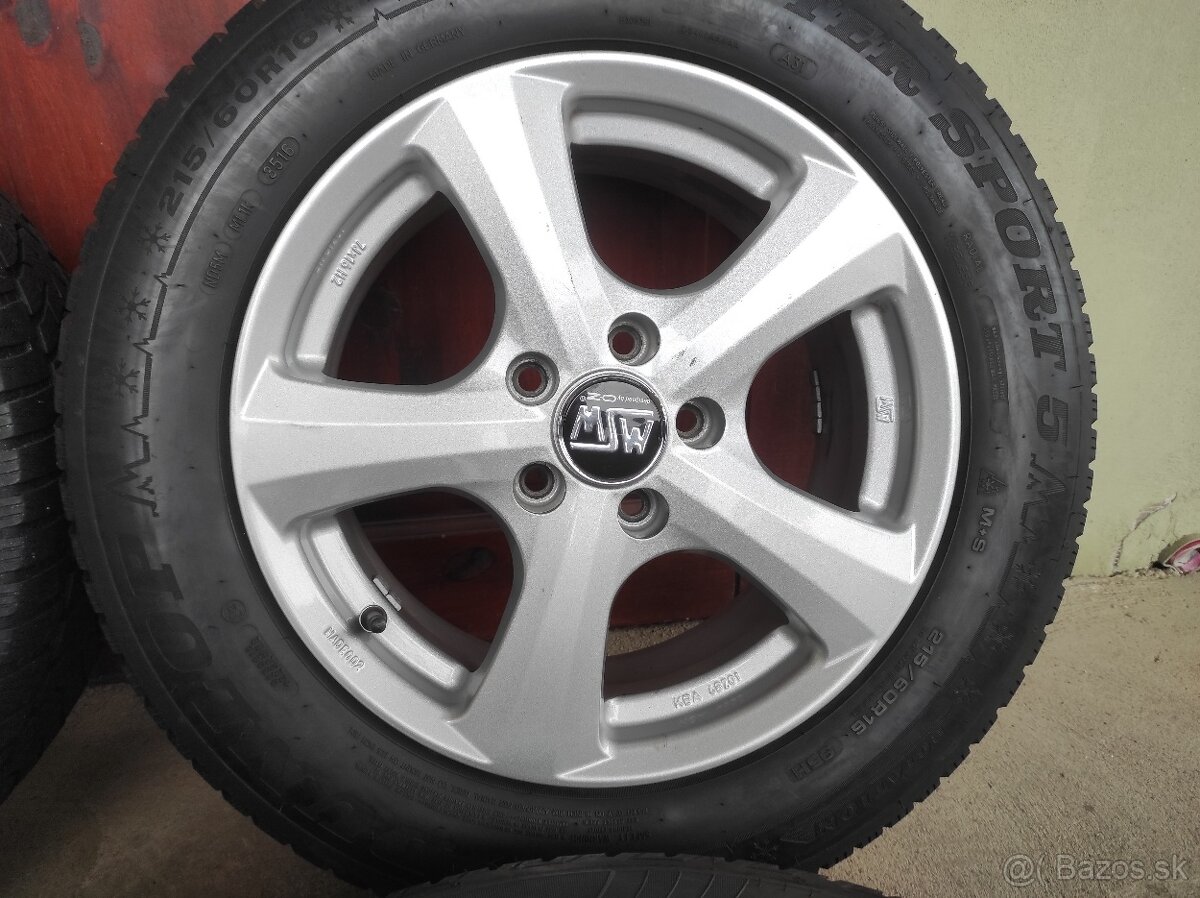 Zimná sada 16" 5x112 VW, Škoda 215/60 R16 - 4