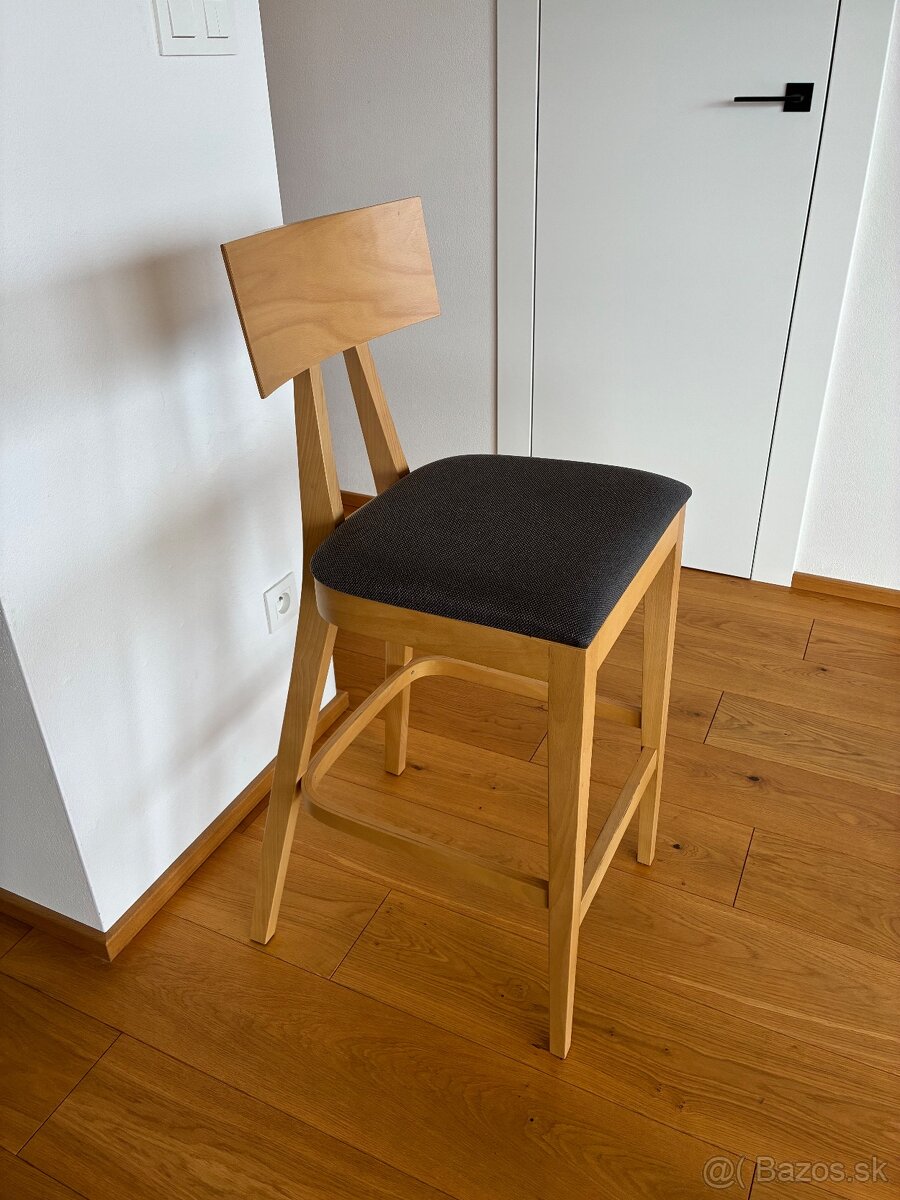 2ks drevených barových stoličiek - 4
