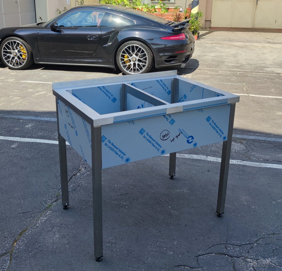 Gastro drez s policou, umývacie stoly, nerezové dvojdrezy - 4