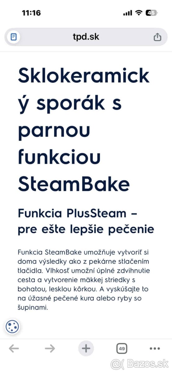 Predam Sklokeramický sporák s parnou funkciou SteamBake - 4