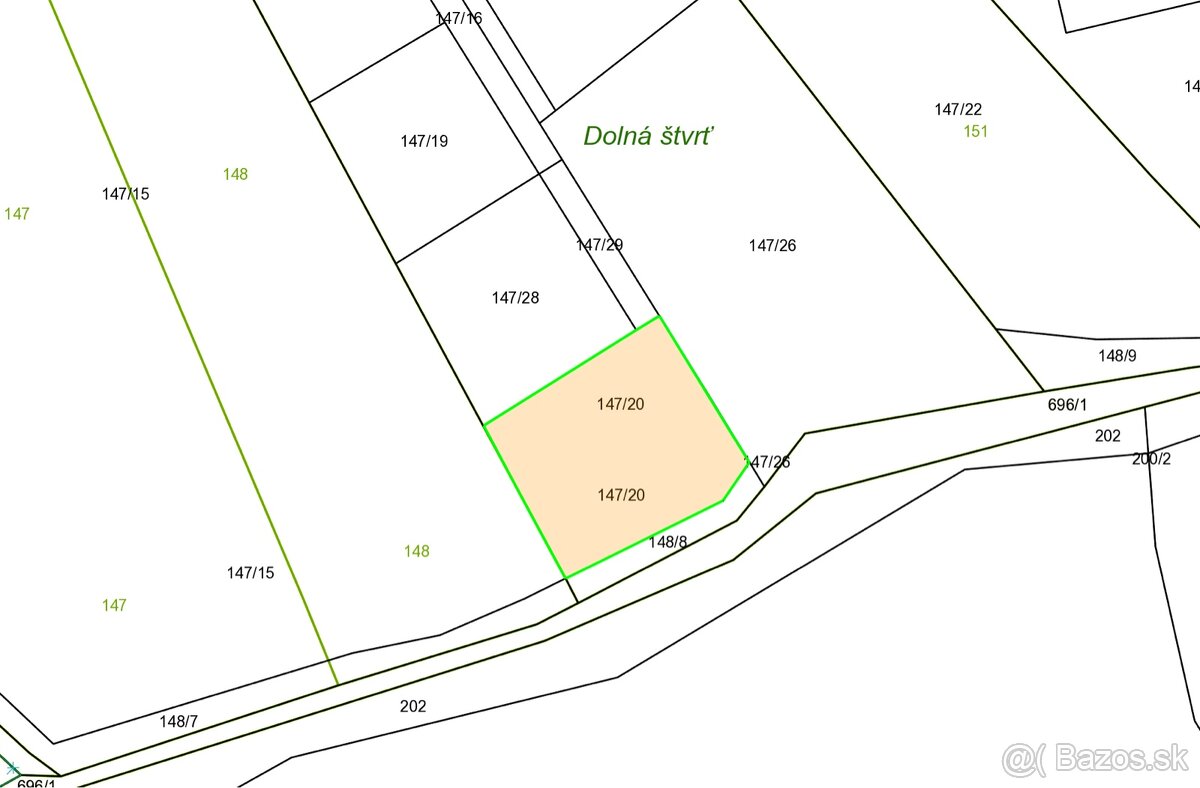 Stavebný pozemok 968m² - Kotrčiná Lúčka - 4