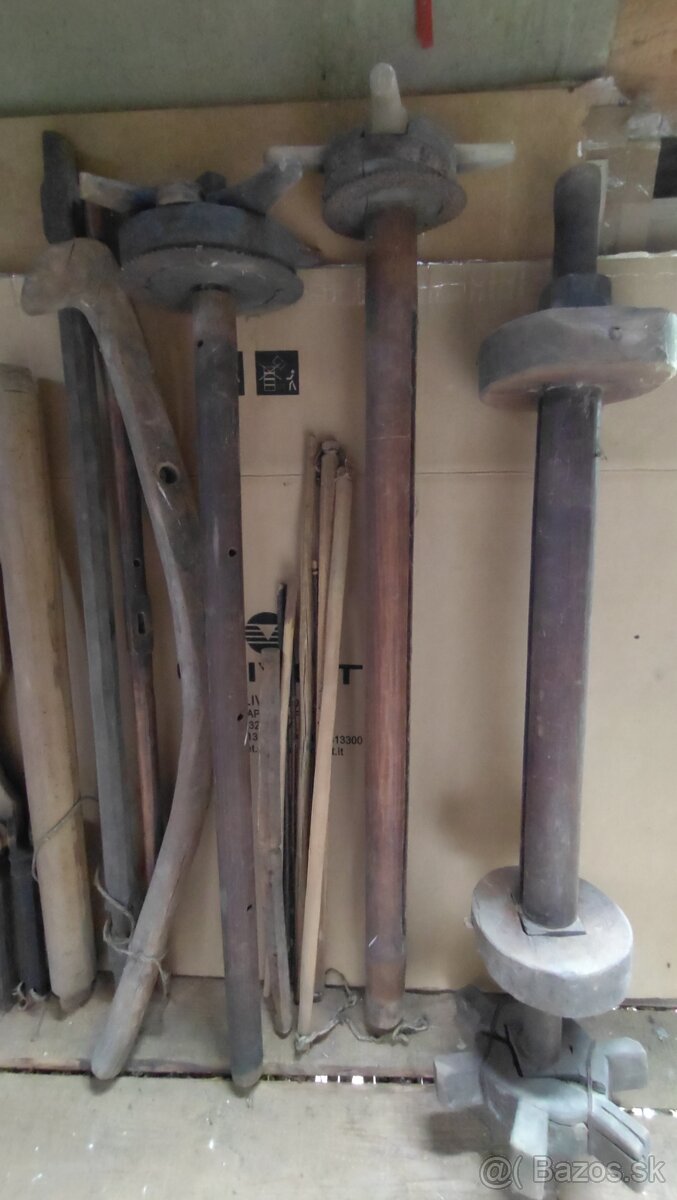 Starý tkací stroj - súčiastky - 4