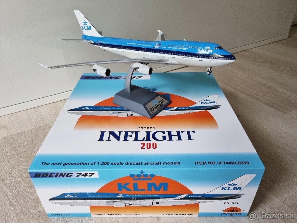 KOVOVÉ MODELY LETADEL 1:200 - BOEING, DC, KLM - 4