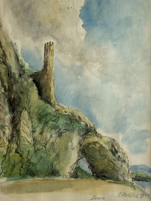 Akvarel Devín - Jiří Poláček - 4