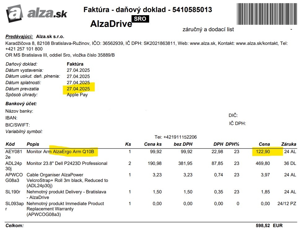 AlzaErgo ErgoArm Q10B - 4