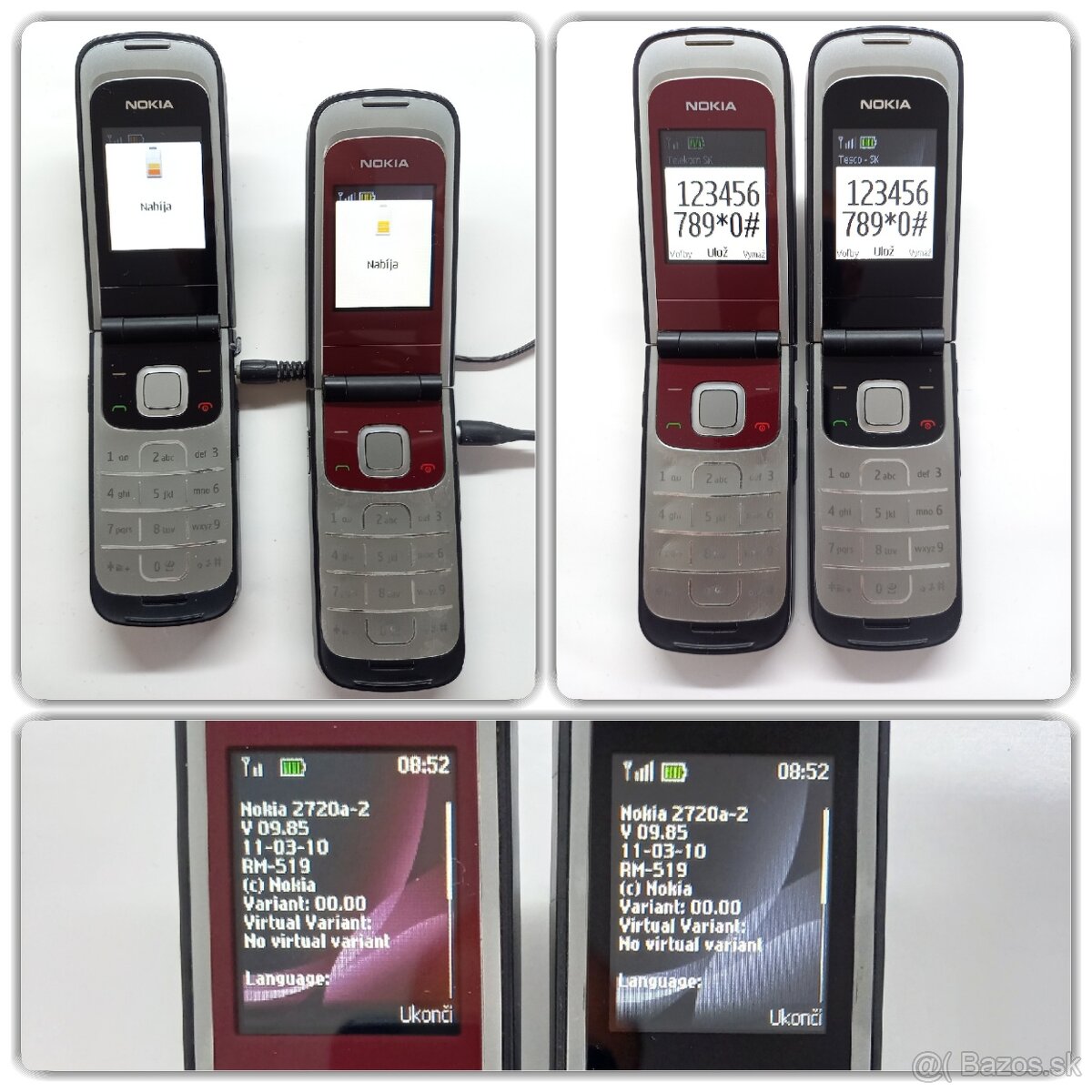 NOKIA 2720 Fold Véčko Red & Black Top - 4