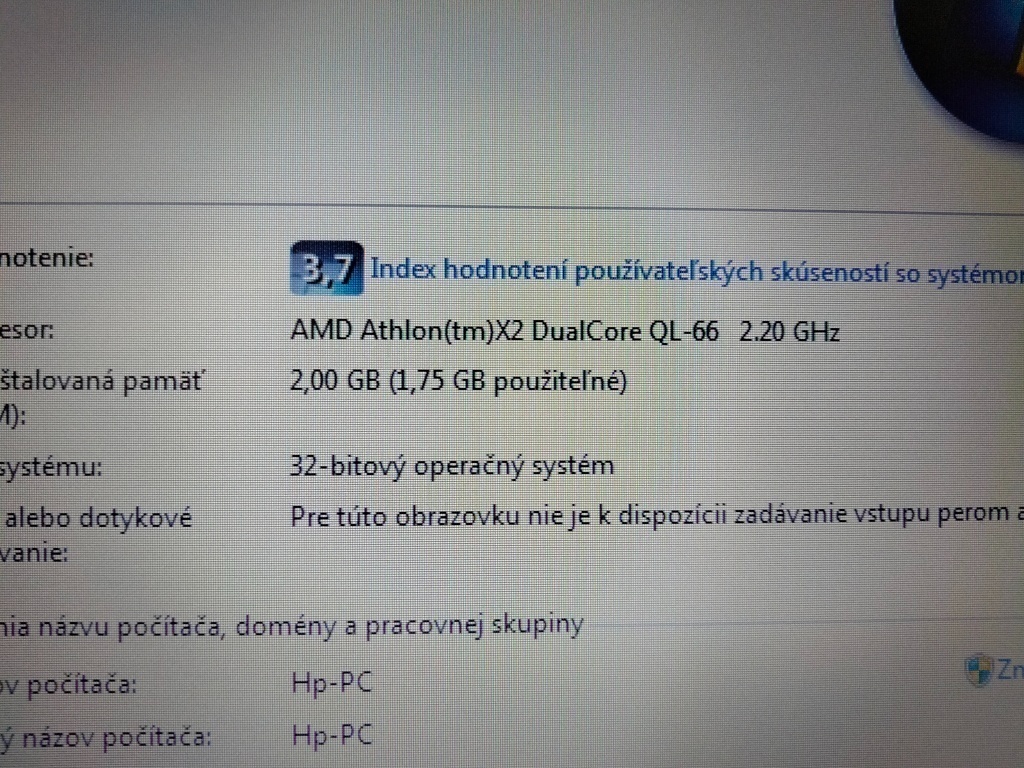 predám notebook HP COMPAQ 615 , Windows 7. - 4