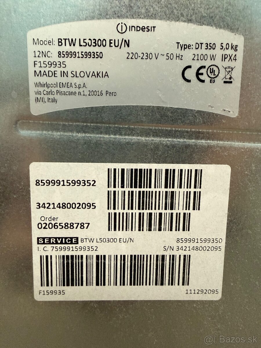 Práčka Indesit - 4