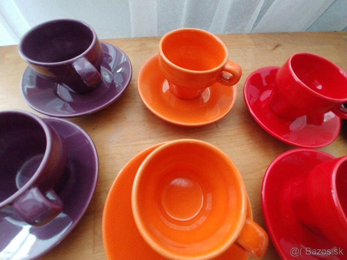 Salky na kavu s podsalkou, porcelan - 4