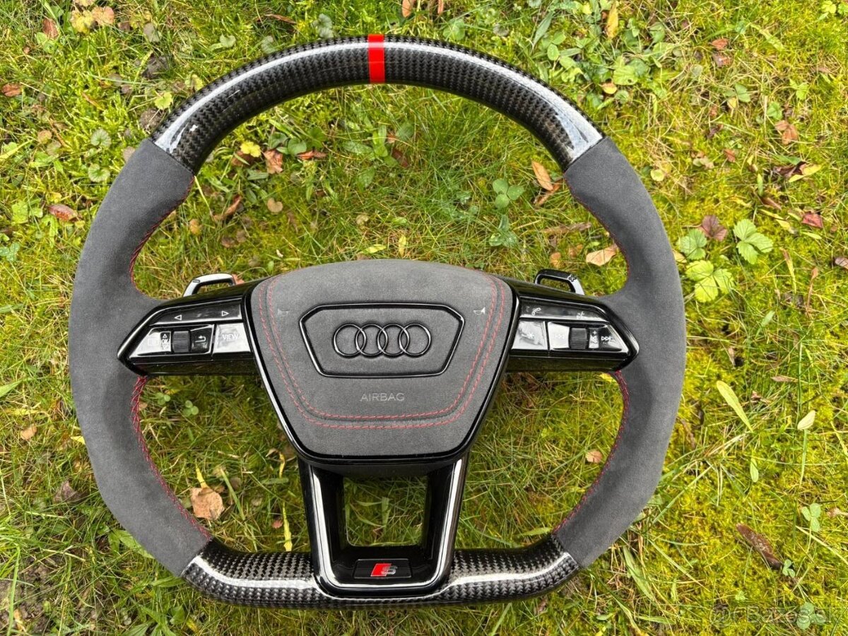 AUDI KARBON / ALKANTARA SPORTOVY VOLANT -vyhrievaný- - 4
