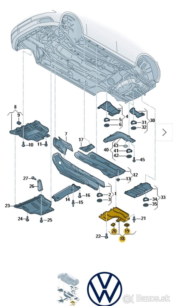 Octavia 3 Golf 7 Leon 3 kryt podvozku Audi A3 8V - 4