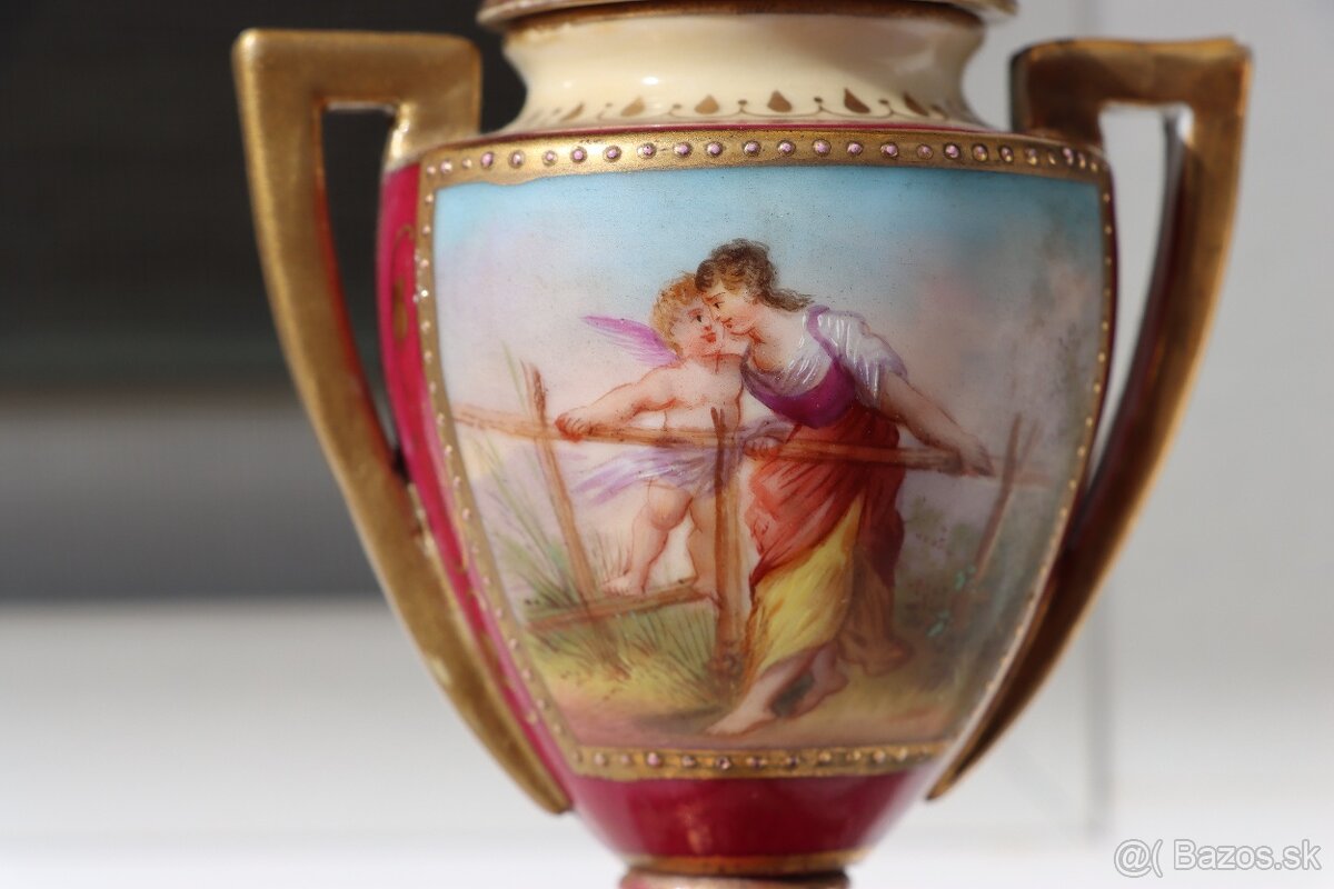 Starožitná porcelánová amfora Alt Wien - 4