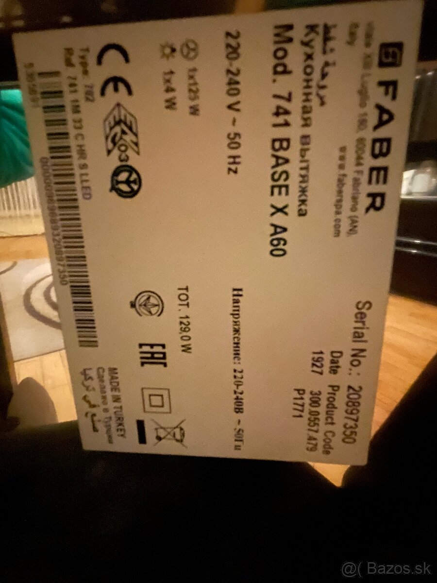 Digestor Faber 741 BASE X A60 - 4