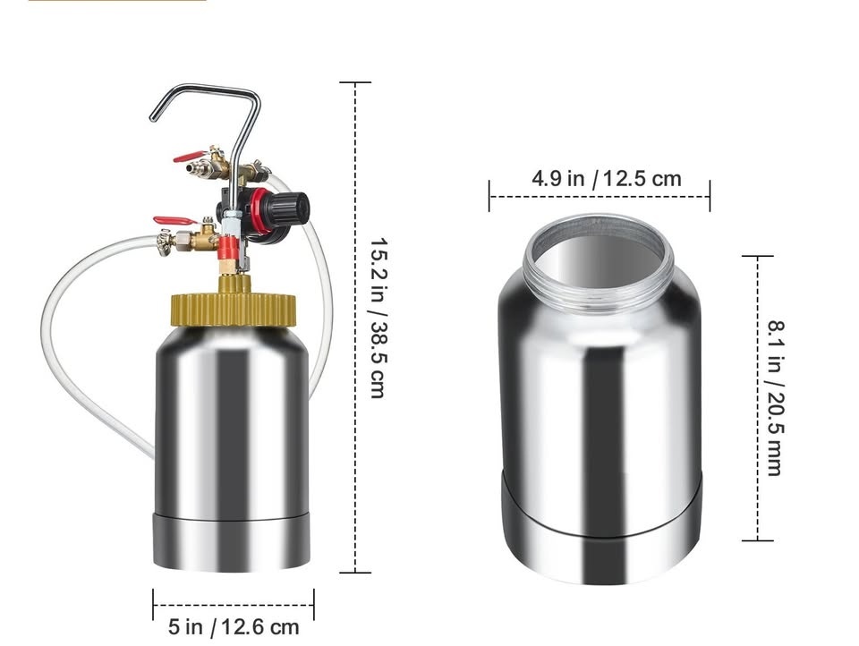 Malířská tlaková nádoba na barvu 2l včetně příslušenství - 4