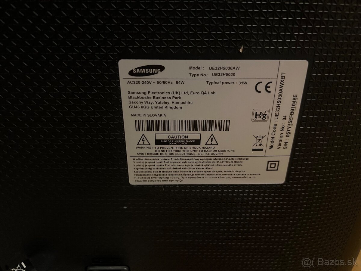 Predám LED TV Samsung UE32H5030AW – 32” Full HD - 4