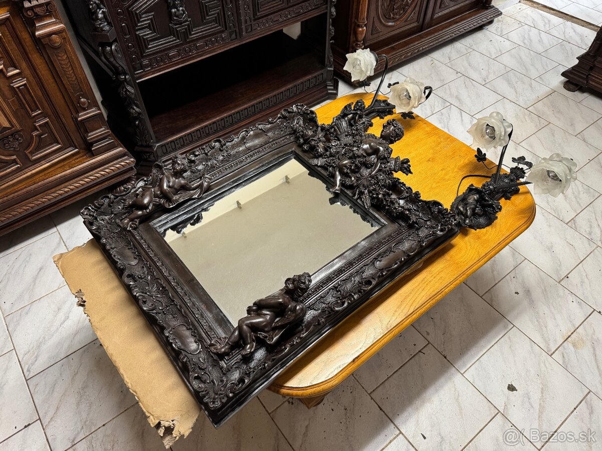 Starožitné zrcadlo s aplikami - 4