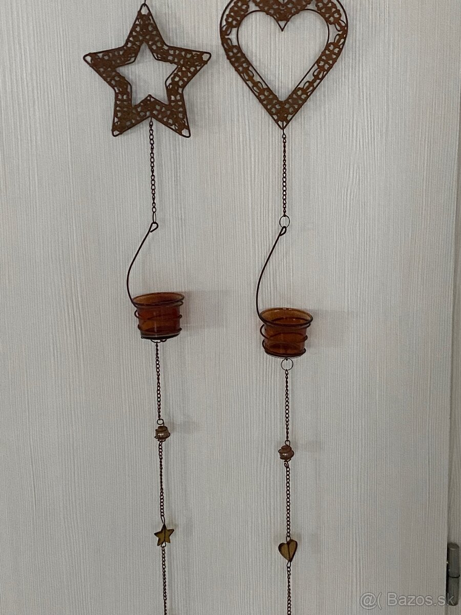 Závesné dekorácie na čajové sviečky - 4