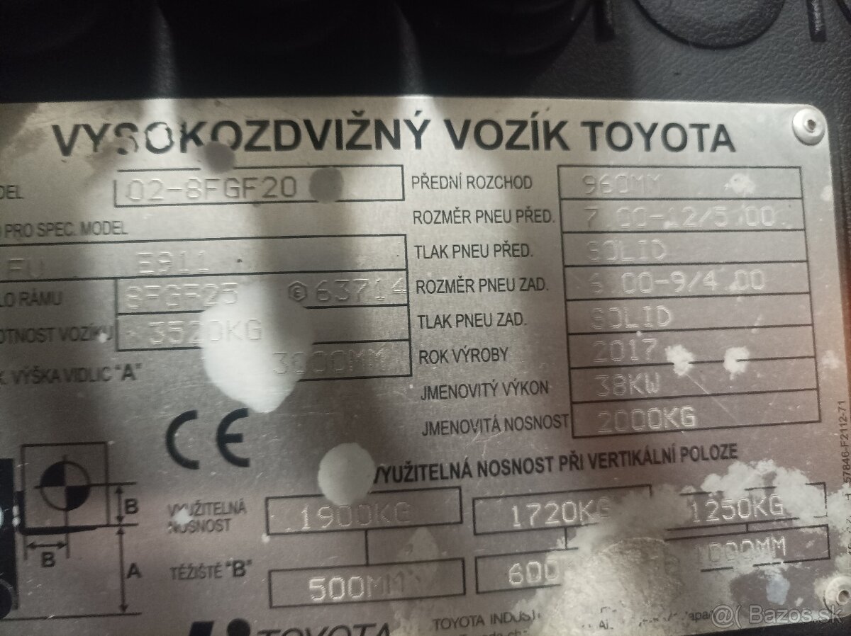 Vysokozdvižný vozík Toyota 2.0 LPG - 4