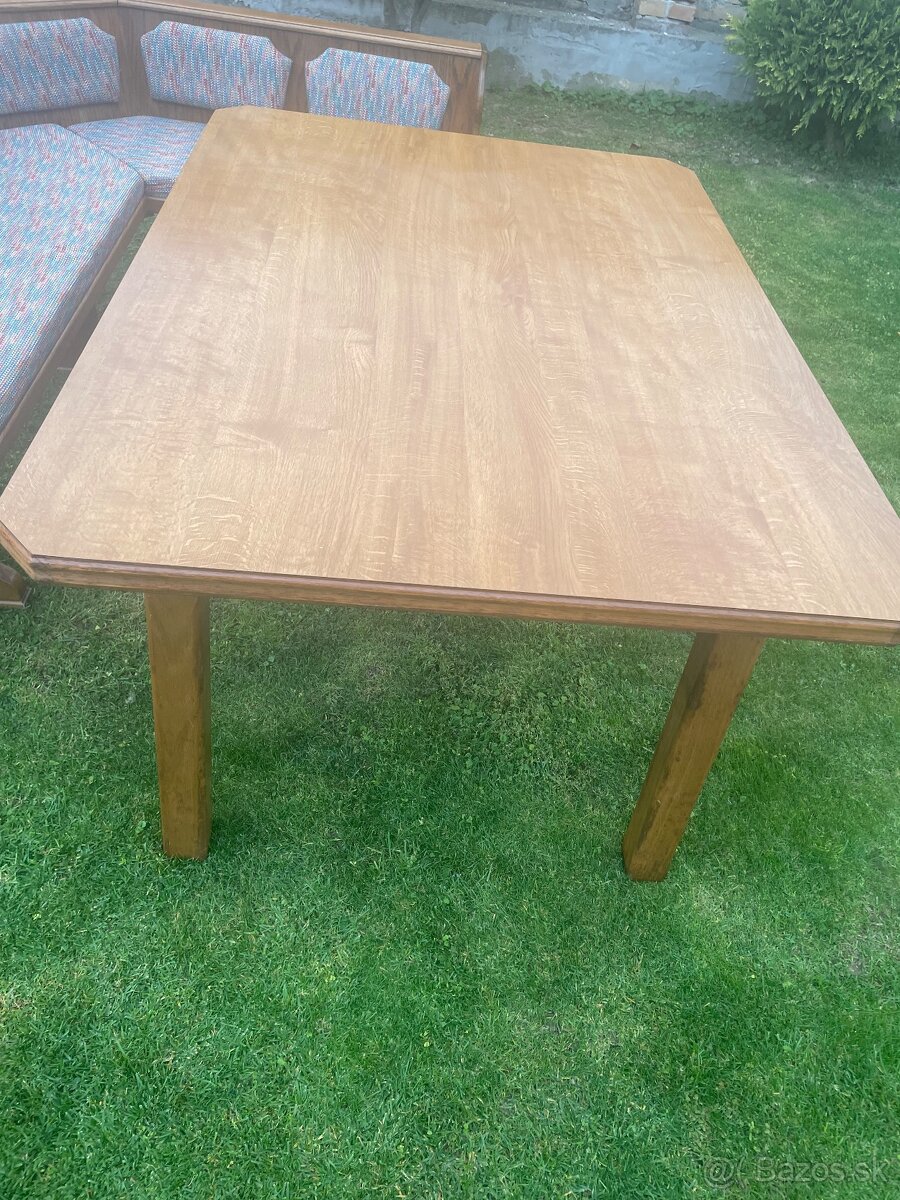 Rohová lavica zo stolom na terasu,chatu,chalupu - 4