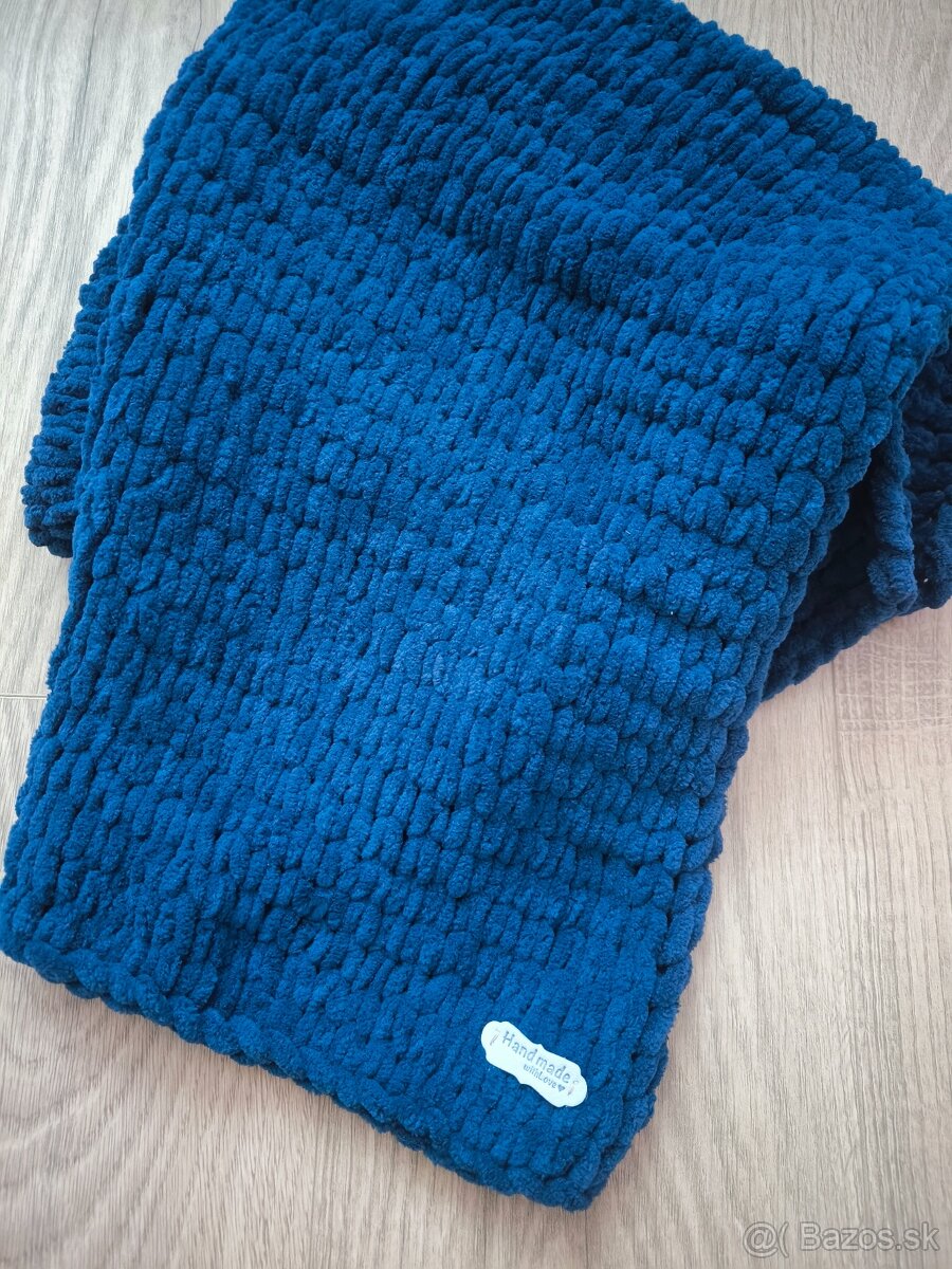 NOVÁ Tmavomodrá deka z Alize Puffy Fine - 4