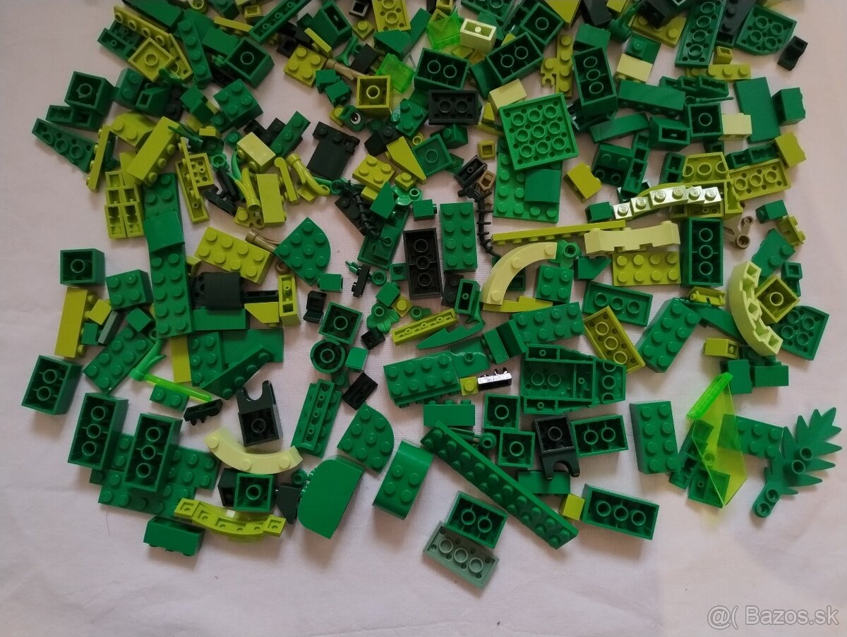 Lego kocky zelená - 421g - 4
