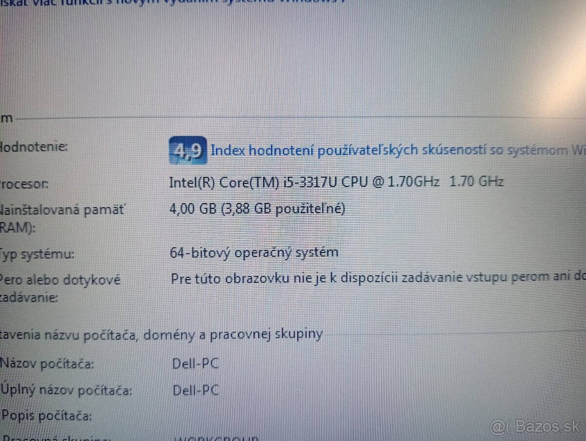 predám DELL INSPIRON 5721 , 17" displej , WINDOWS 7 - 4
